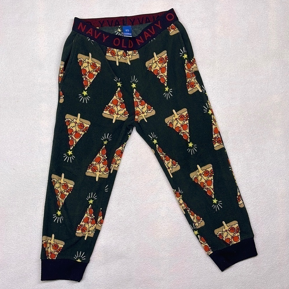 Old Navy Pizza Tree Pajama Fleece Pants size XS (5) boys